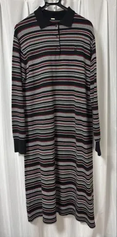 Mila Owen ポロニットロングストレートワンピース　　レッド