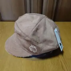 ブラウン スエード風 キャスケット　モズ