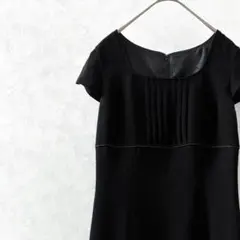 BEST EASE ロングワンピース ブラックフォーマル 半袖 喪服 シンプル