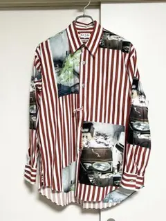 良品 Paul Smith LONDON M 総柄ストライプシャツ デザイン