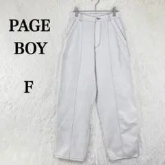 【ページボーイ】カジュアルパンツ ステッチ ポケット付き F ホワイトのサムネイル