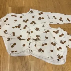 futafuta クマとチェリー柄トレーナー2枚セット