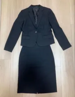 UNIQLO ストレッチテーラードジャケット スカートスーツ上下 ブラック