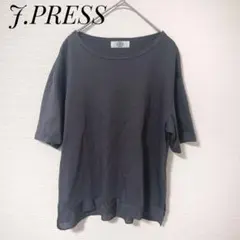 【美品】J.press 【接触冷感】コットンスムース カフス袖 カットソーグレーのサムネイル