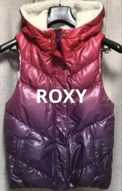 ロキシー　roxy ダウンベスト　リバーシブル　ボア　ダウン　ベスト