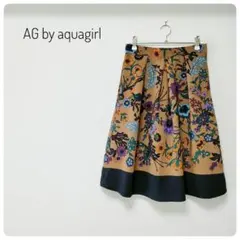 エージーバイアクアガール　AG by aquagirl　ボタニカル柄スカート　Ｍのサムネイル