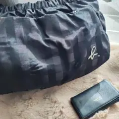 agnès b. ギャザーショルダーバッグ ブラック&キーケース