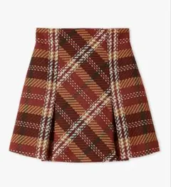 SNIDEL ロービングチェックミニスカート　赤色