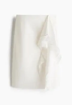 H&M レーストリムドレープパネルスカート　レーススカート レイヤードのサムネイル