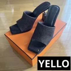 お値下げ！♥︎YELLO ♥︎オープントュ　サンダル 24.5センチ　ダークブラウンのサムネイル