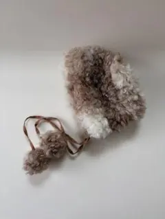 しまむら　softcheese ボアボンネット　48cm