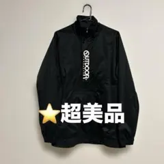 アウトドアー　OUTDOOR メンズナイロンジャケット　ハーフジップ　ブラック