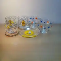 Suntory グラス 2個 ウッドコースターミッフィーグラス、皿2個セット