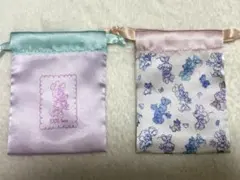 ディズニー　ミニー　フィガロ　ローソン限定ミニ巾着2枚セット