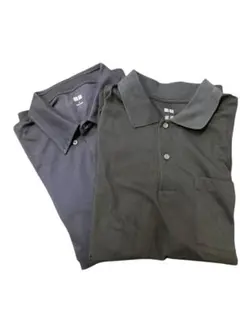 UNIQLO ポロシャツ　エアリズム　2枚セット Lサイズ　黒　ネイビー