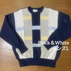 ゴルフ♪Black＆White/Johnnie Walkerデザイン薄手ニットのサムネイル