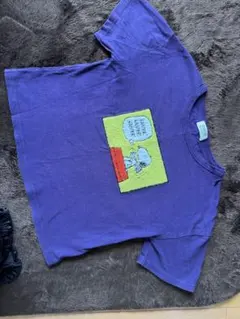 スヌーピー刺繍紫Tシャツ