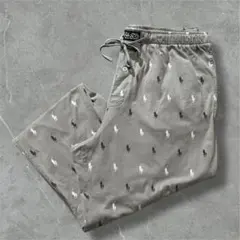 POLO RALPH LAURENスリープウェア総柄ポニーコットンパンツグレーL