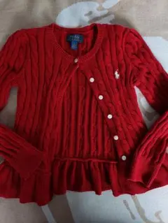 Ralph Lauren　キッズ　カーディガン　赤　120サイズ