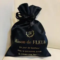 Maison de FLEUR (メゾンドフルール)巾着　黒 34✖️24 美品