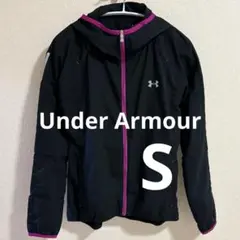 アンダーアーマー 長袖パーカー ブラック フード付きウィンドブレーカー
