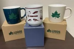 【未使用　傷あり】Logos ロゴス　マグカップ 2色セット ●元気寿司湯呑み