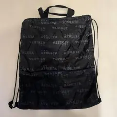 ATHLETA ブラック ドローストリングバッグ
