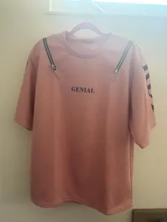 GENIAL ロゴ 半袖カットソー ピンク