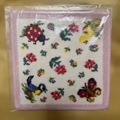 未開封未使用品　FELLER ハイジ　ピンク縁取り　ハンカチ