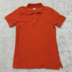 オレンジ色　半袖ポロシャツ　COTTONSTAFF
