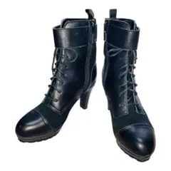 オングーヴ レースアップ ベルト 23.5 コンバットブーツ サイドジップ