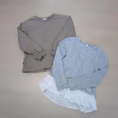branshes ブランシェス長袖カットソー 130 西松屋2枚セットロンT
