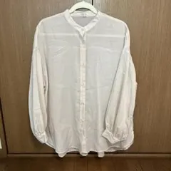 NICE CLAUP シアーシャツ　Fサイズ　ベージュ