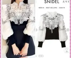 【完売レア】レースカラーニットプルオーバー SNIDEL