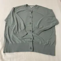 GLOBAL WORK グリーン ボタン付きカーディガン