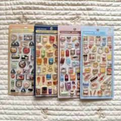 新作！ボンボンドロップシール 4枚セット コンビニ　和柄