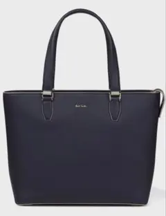 Paul Smith カラーブロックレザー トートバッグ バイカラー　ネイビー