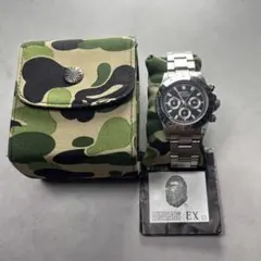BAPEX クロノグラフ 腕時計　A BATHING APE デイトナ BAPEX エイプ 時計 ベイペックス BATHING APE デイトナ型 腕時計