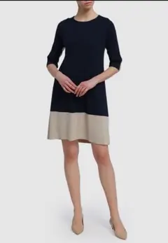 Weekend Max Mara　バイカラー　五分・七分袖ニットワンピースのサムネイル