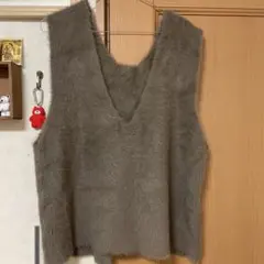 CIAOPANICTIPY バックスリットエコファーVネックベスト