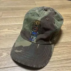POLORalph Lauren迷彩ベアキャップ　ポロベア