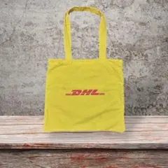 DHL ロゴ 企業系 トートバッグ 両面同デザイン イエローのサムネイル