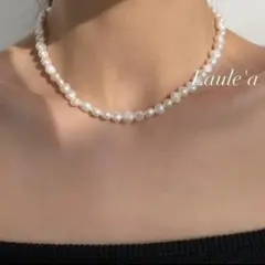 天然真珠　淡水パールバロックネックレス 　約8㎜