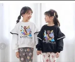 リトシー しまむら　 ディズニープリンセス トレーナー　裏起毛