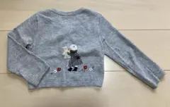 【送料無料】ファミリア　ニットカーディガン　90㎝　グレー