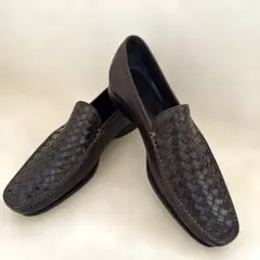 美品BOTTEGA VENETA ヴァンプローファー カーフ 牛革 スリッポン
