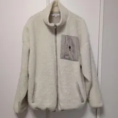 U.S. POLO ASSN. ボアジャケット Lサイズ アイボリー