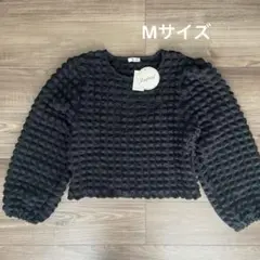 Rafraf 試着のみ しまむら ポコポコ カットソー Mサイズ 黒 ブラック