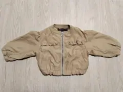 BREEZE ベージュ フリルブルゾン　90