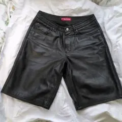 Supreme Baggy Leather Short 黒30 未使用 25SS - メルカリ